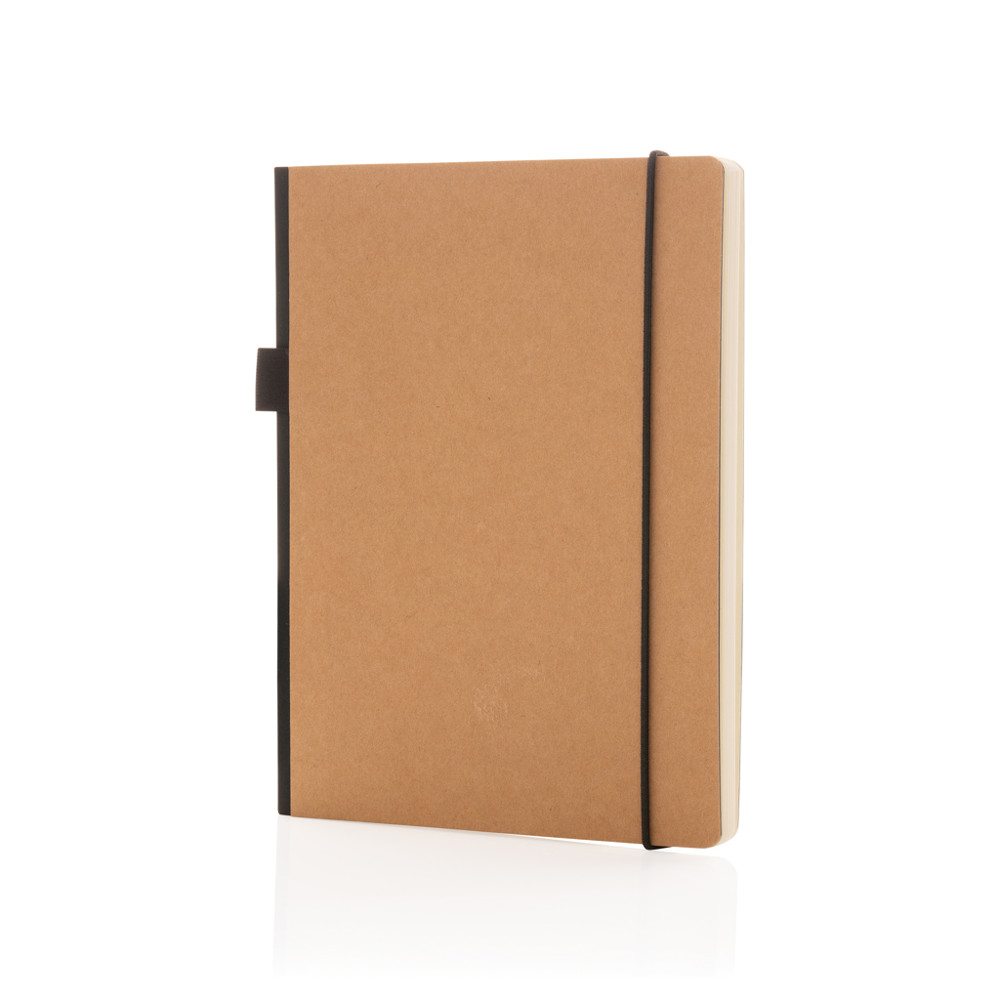 A5 Deluxe Hardcover Notizbuch - braun (± PMS 728)
