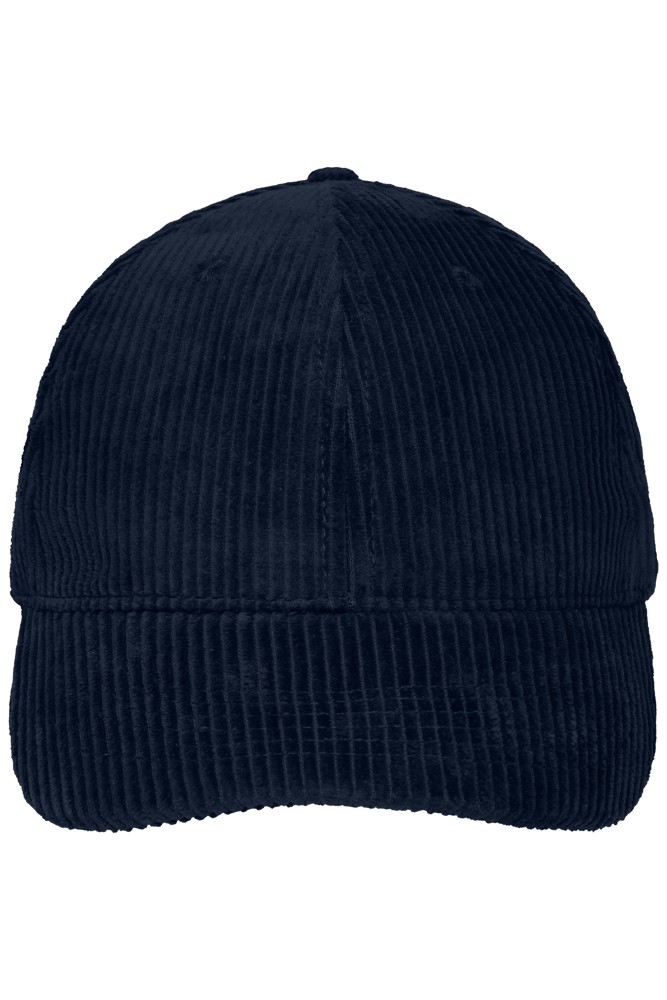 6 Panel Corduroy Cap Organic Cotton - Navy (ca. Pantone 296C)
