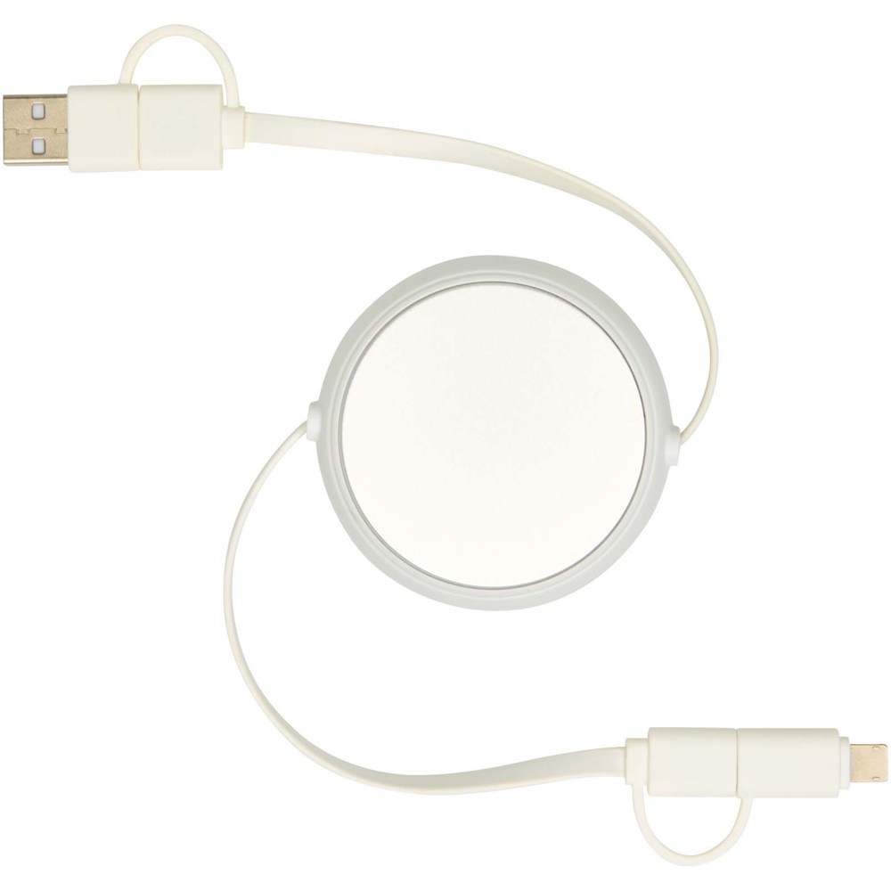 Alasia 100 cm 5-in-1 Kabel aus recyceltem Kunststoff und Aluminium, einziehbar, für Datenübertragung und mit 45W Schnellladun