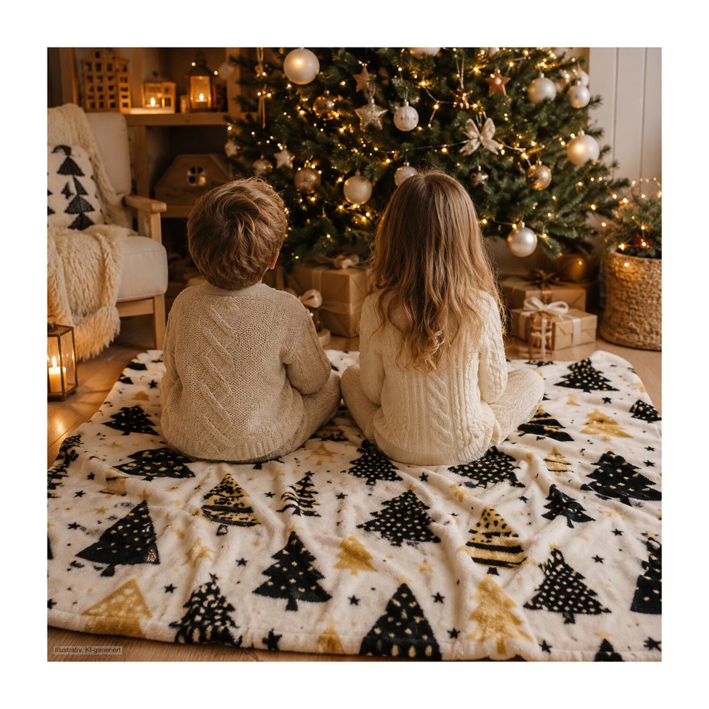 Kuscheldecke Merry Christmas - 120 x 150 cm, 190 g/m²
