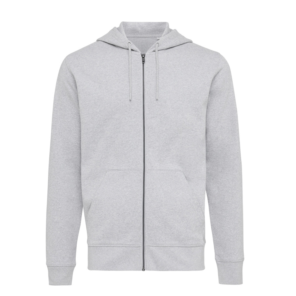 IQONIQ Abisko Zip-Kapuzenpullover aus recycelter Baumwolle - heather grey (± PMS heather grey)