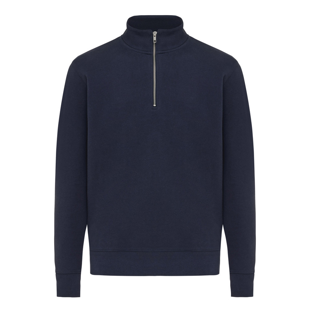 IQONIQ Elgon Quarter-Zip-Sweater aus rec. Baumwolle - navy blau (± PMS 19-3923TCX)