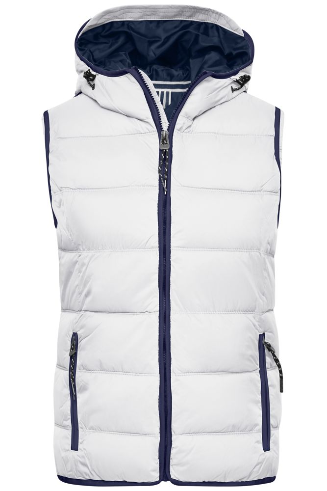 Ladies' Maritime Vest - White/navy (ca. Pantone white
296C)