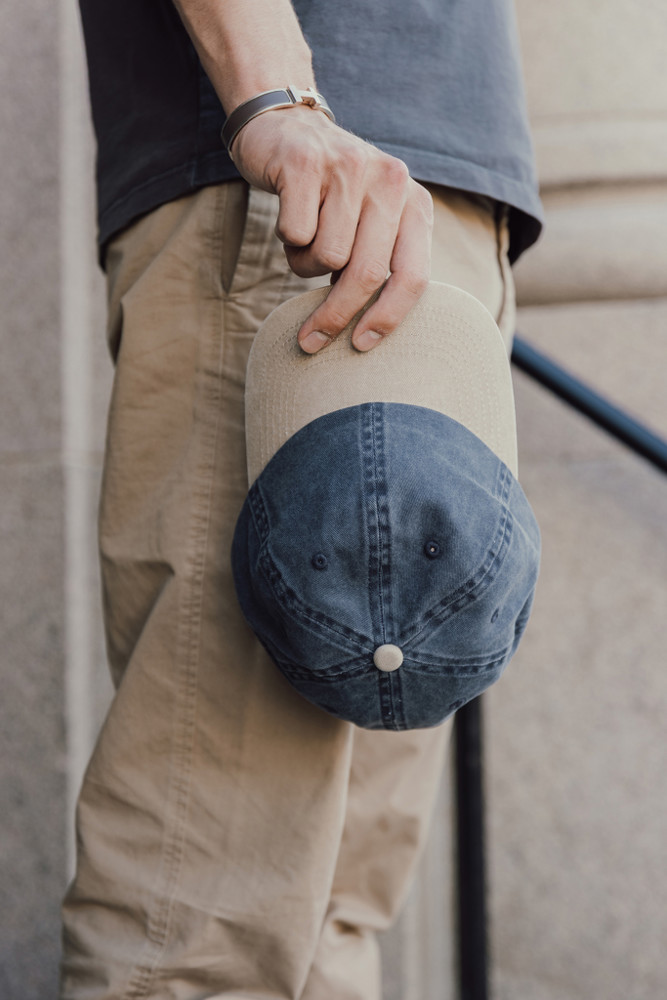 BEAU AWARE™ Two-Tone 6-Panel-Cap aus washed Cotton-Twill