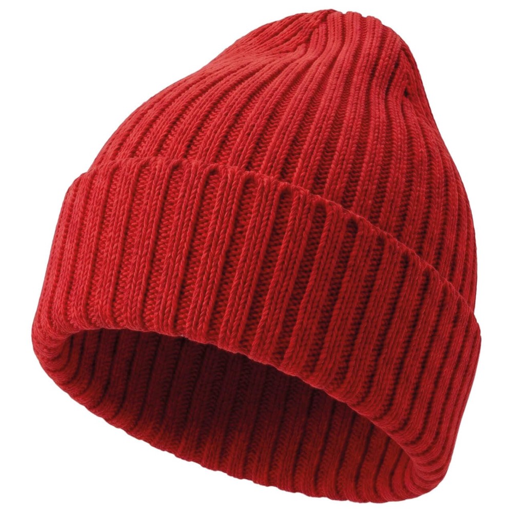 Nilton's Strickmütze, 15% Merinowolle - Rot (PMS 200c) / Rot