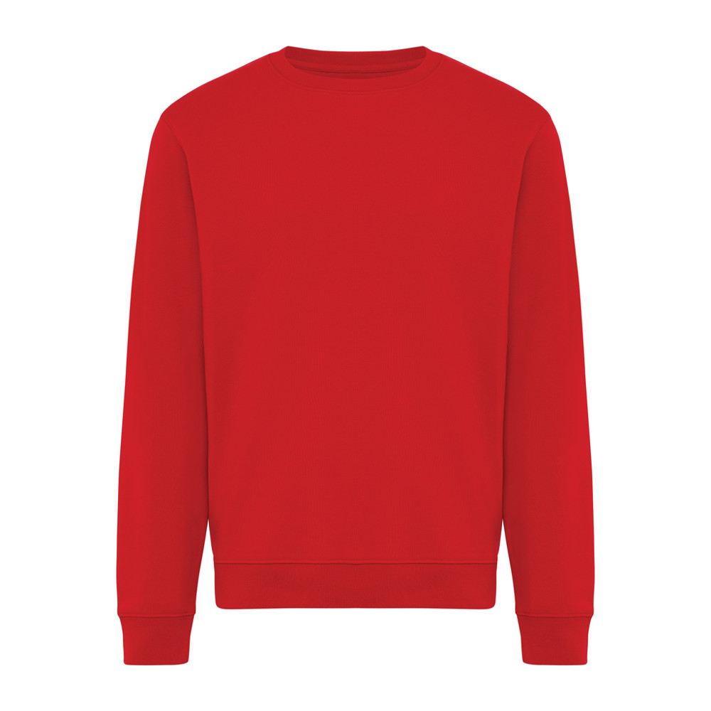 IQONIQ Torla Rundhals-Pullover aus recycelter Baumwolle - rot (± PMS 19-1757 TCX)