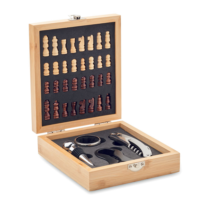 CHESSET - Weinset mit Schachspiel