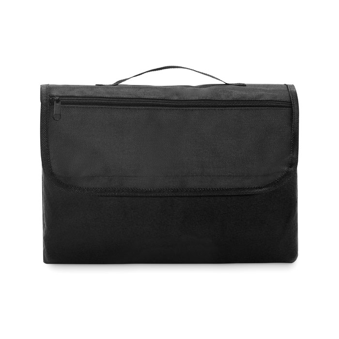 COSTA - Picknickdecke RPET-Fleece - schwarz