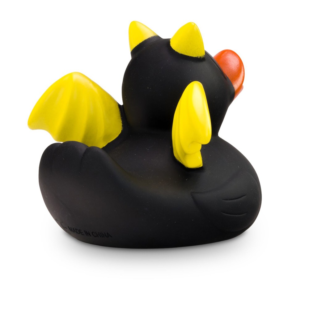 Werbeente Batduck Superheld schwarz-gelb