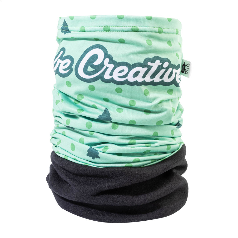 CreaScarf Winter - Individueller RPET Multifunktionsschalschal - schwarz