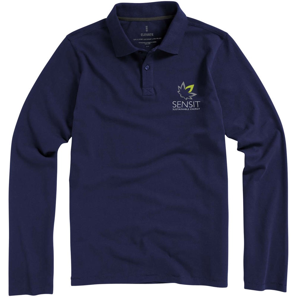 Calgary 180 g/m² Langarm Poloshirt für Herren