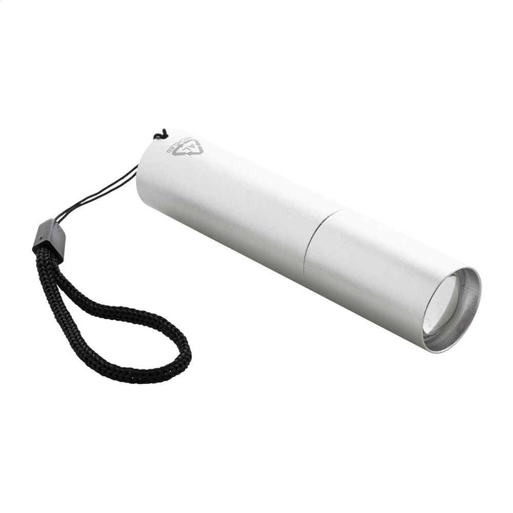 Chargelight Tone - wiederaufladbare Taschenlampe aus recyceltem Aluminium - Silber