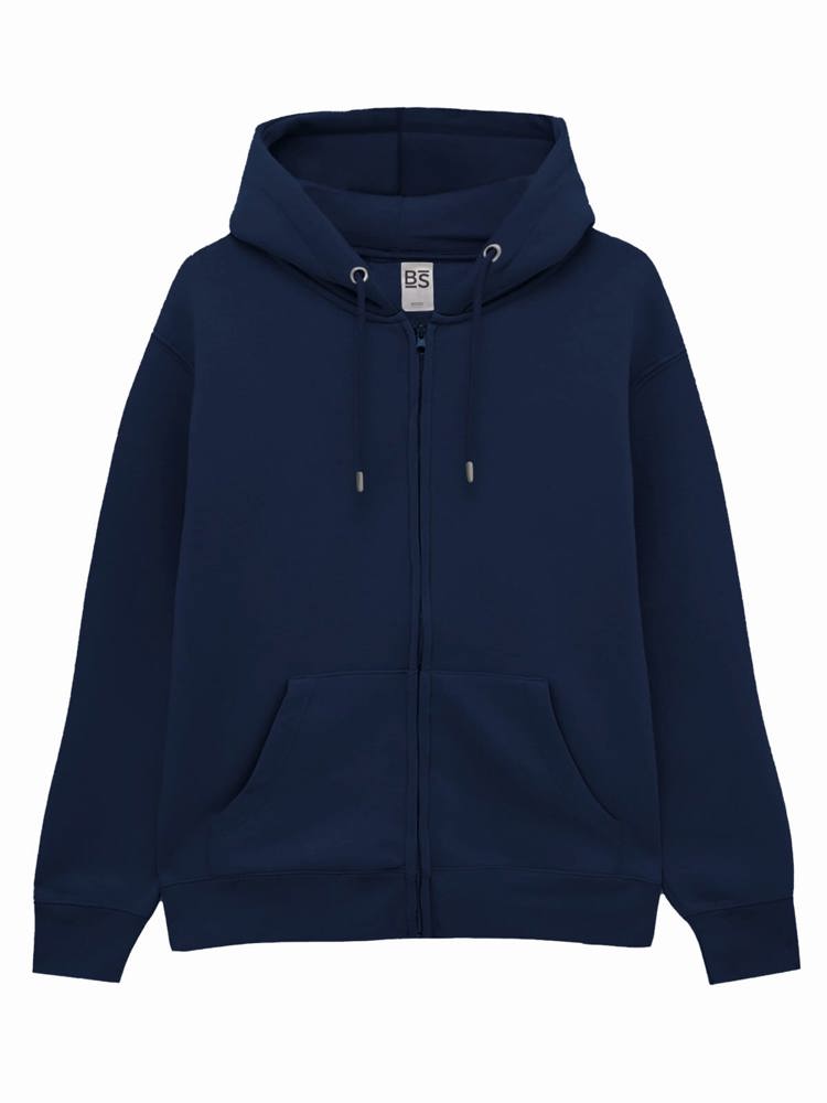 BS Berry Zip Sweater, 80 % Baumwolle, 20 % Polyester - Navy (PMS 5395C)