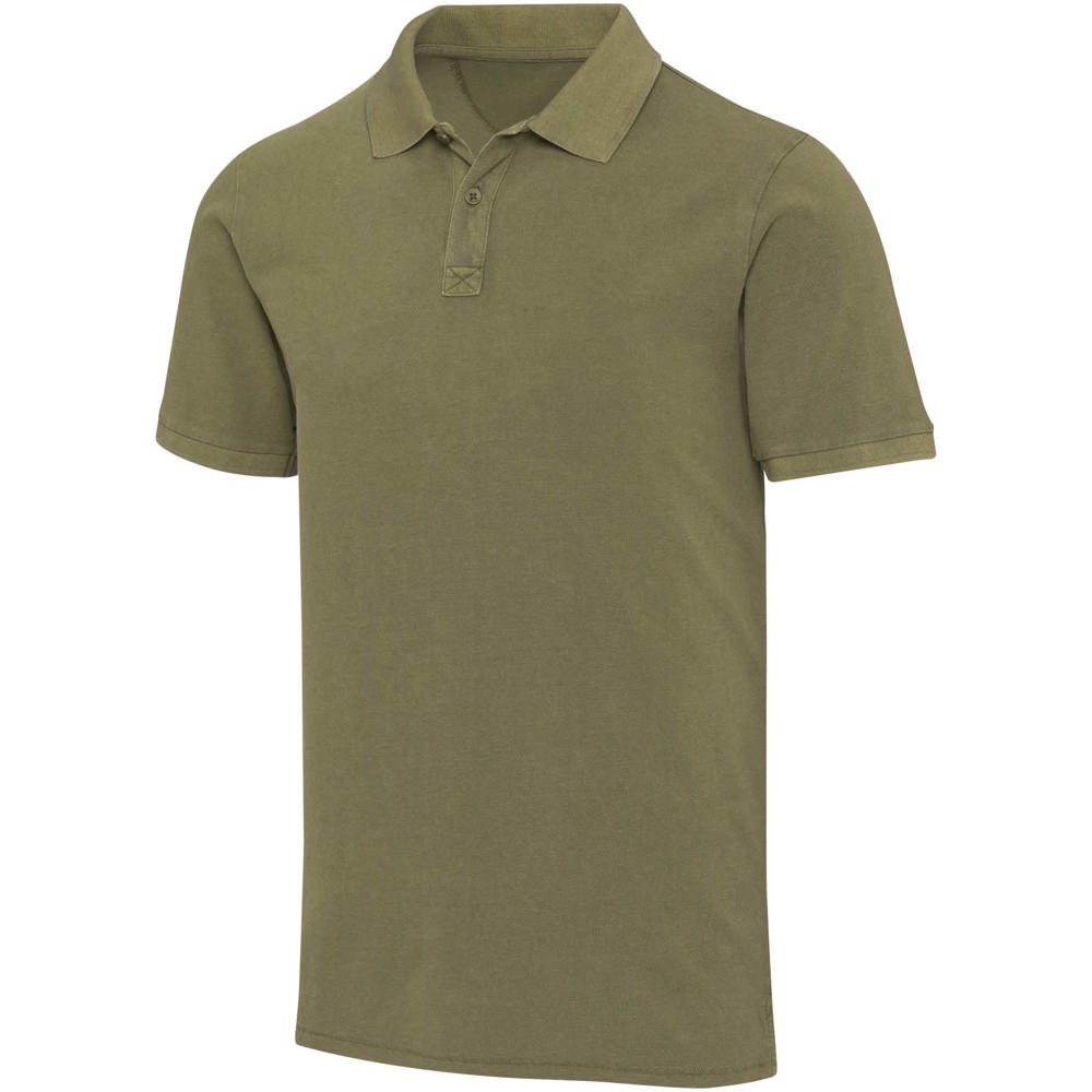 Calgary Poloshirt für Herren im Washed Look, 200 g/m2 - waldgrün