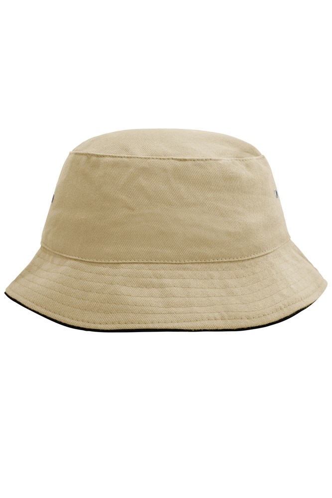 Fisherman Piping Hat - Khaki/black (ca. Pantone 451C
blackC)