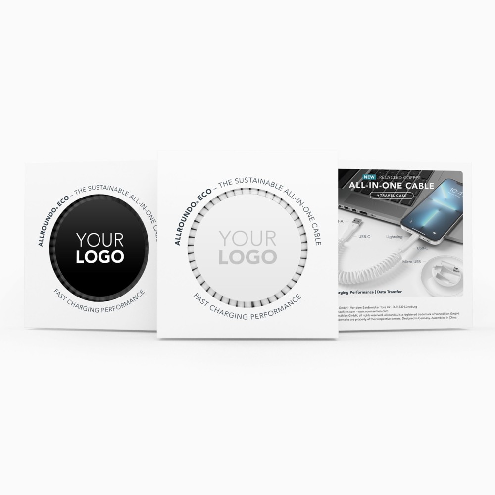 allroundo® eco - Das nachhaltige All-in-One Lade- und Datenkabel - Schwarz