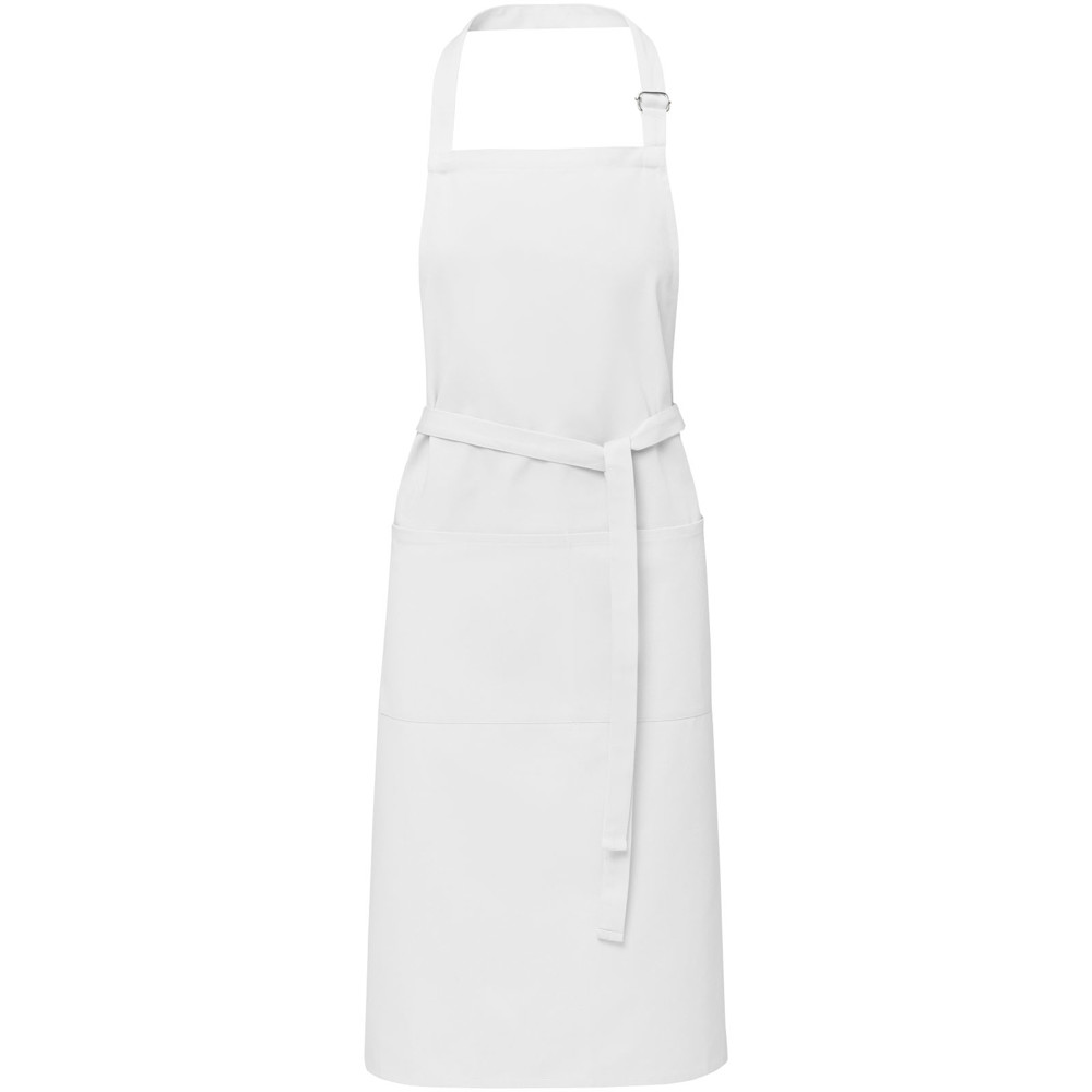 Andrea 240 g/m² Schürze mit verstellbarem Nackenband - weiss