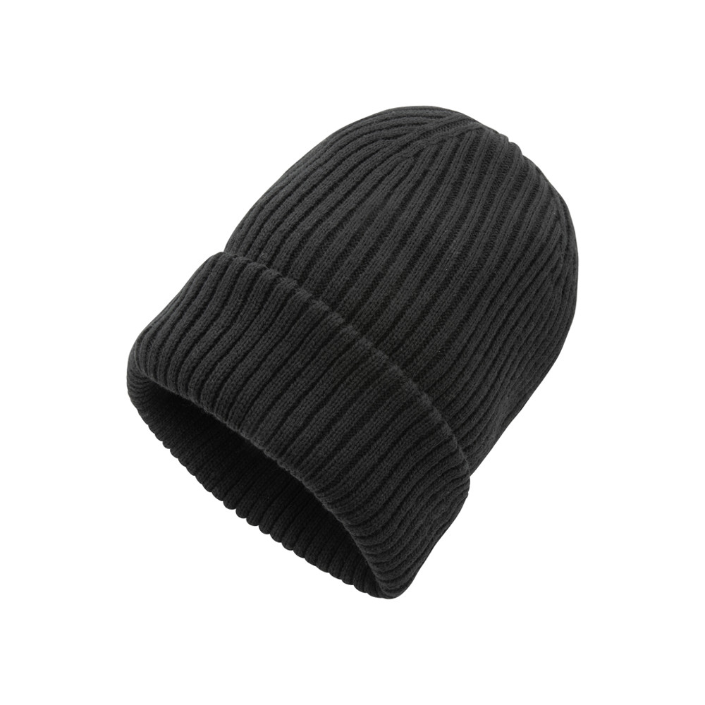 Impact AWARE™ Polylana® doppelt gestrickte Mütze - schwarz (± PMS Black)