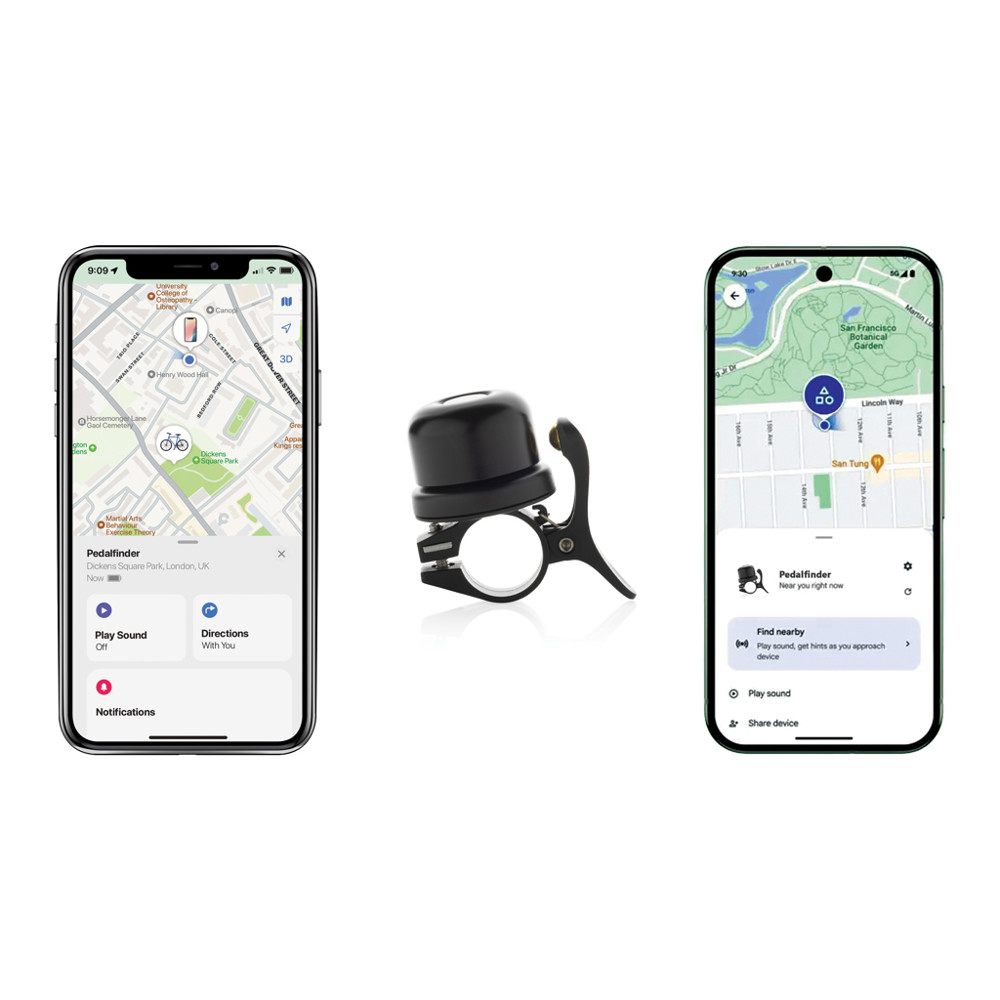 Bikefinder Dual Fahrradklingel mit weltweiter Ortung
