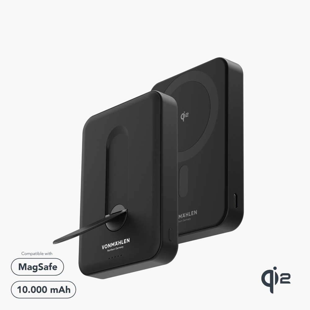 Evergreen Mag 10000 mit Kickstand - Die magnetische Powerbank mit Standfunktion - Schwarz