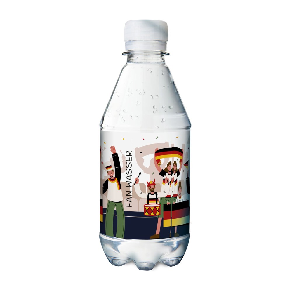 330 ml PromoWater - Mineralwasser, mit Kohlensäure, Hergestellt in Deutschland - Papier-Etikett