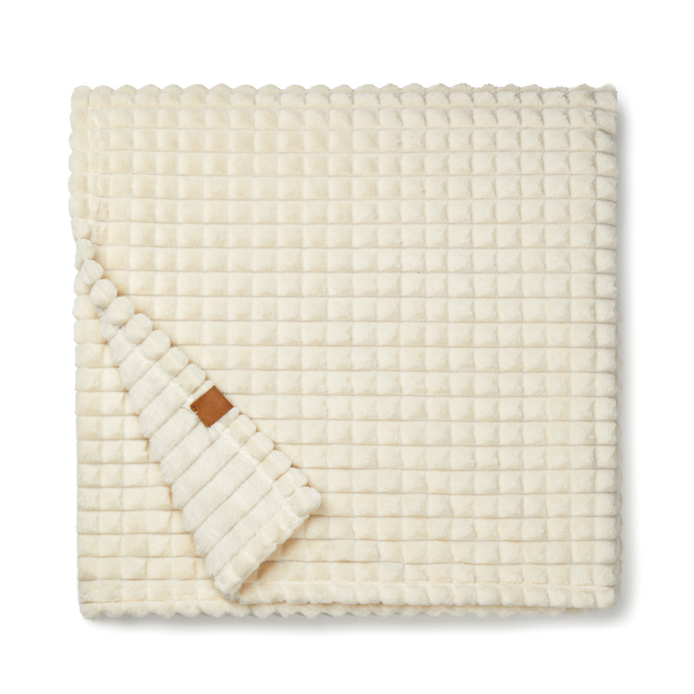 VINGA Branson Decke aus GRS recyceltem PET - beige (± PMS 13-0905 TCX)