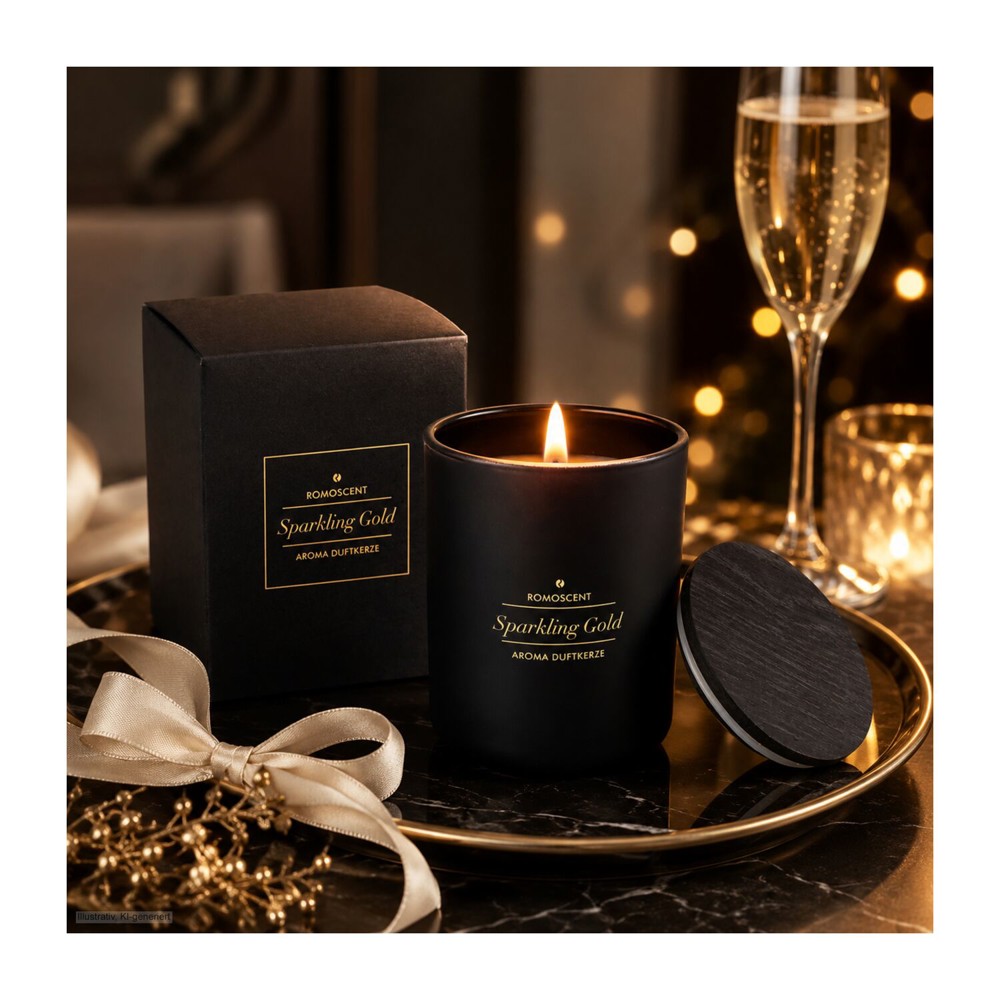 ROMOSCENT® Aromakerze Sparkling Gold