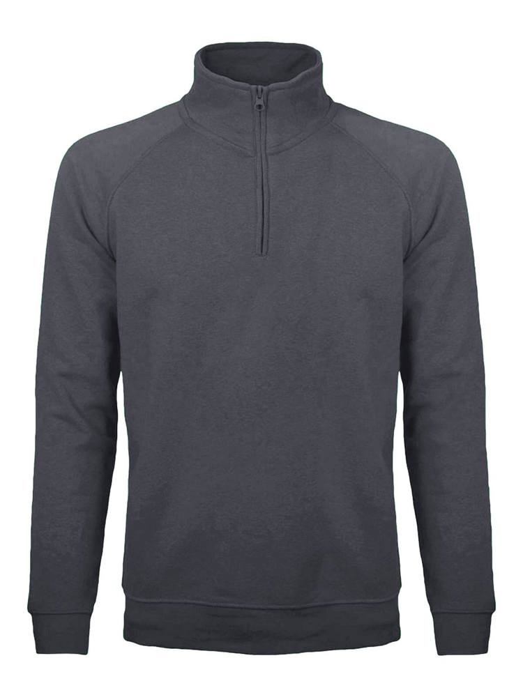 BS Sirio Pullover mit halbem Reißverschluss, 280 gr/m² - Dunkelgrau (PMS 7540C)