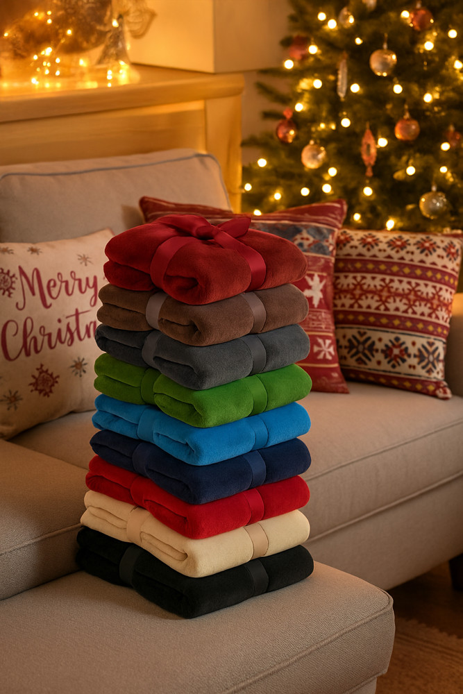 Kuscheldecke Microfleece 180 x 130 cm (RPET)