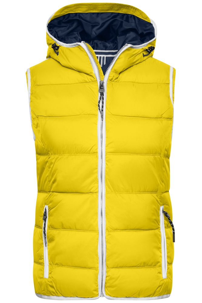 Ladies' Maritime Vest - Sun-yellow/white (ca. Pantone 116C
white)