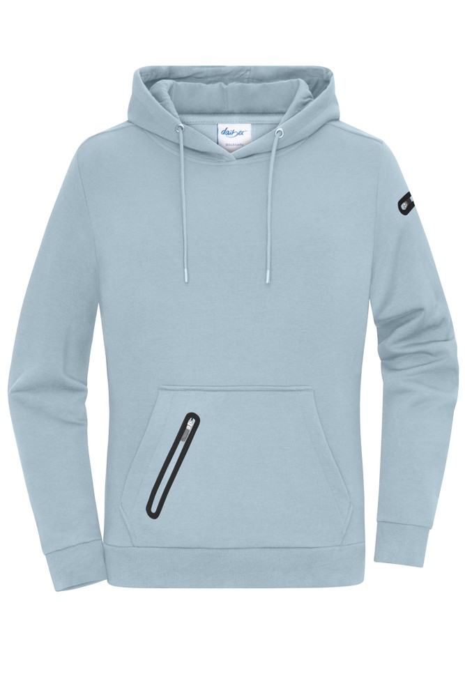Ladies' Hoody Interlock OCS Blended & RCS - Milky-blue (ca. Pantone 5425 C)