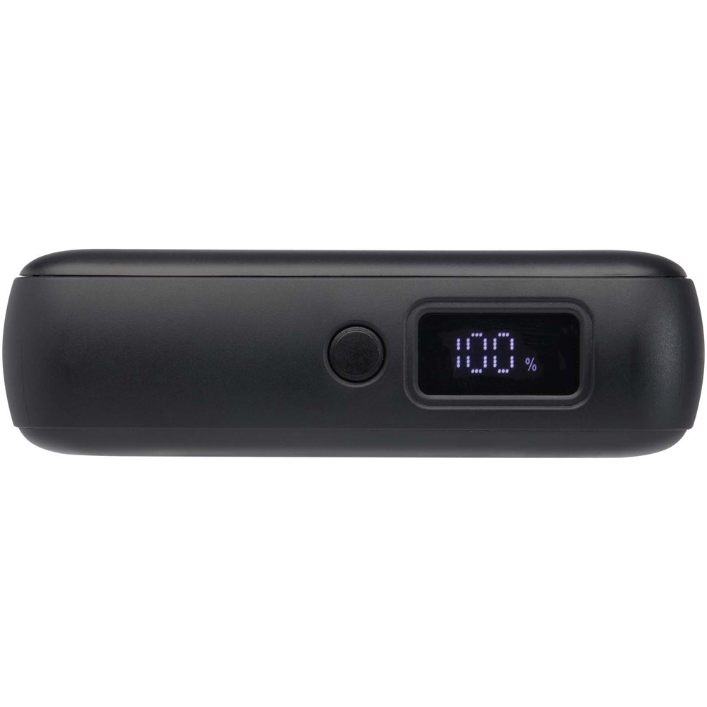 Acrux 35 W 10.000 mAh Tablet Powerbank mit integriertem Typ-C-Kabel aus recyceltem Kunststoff