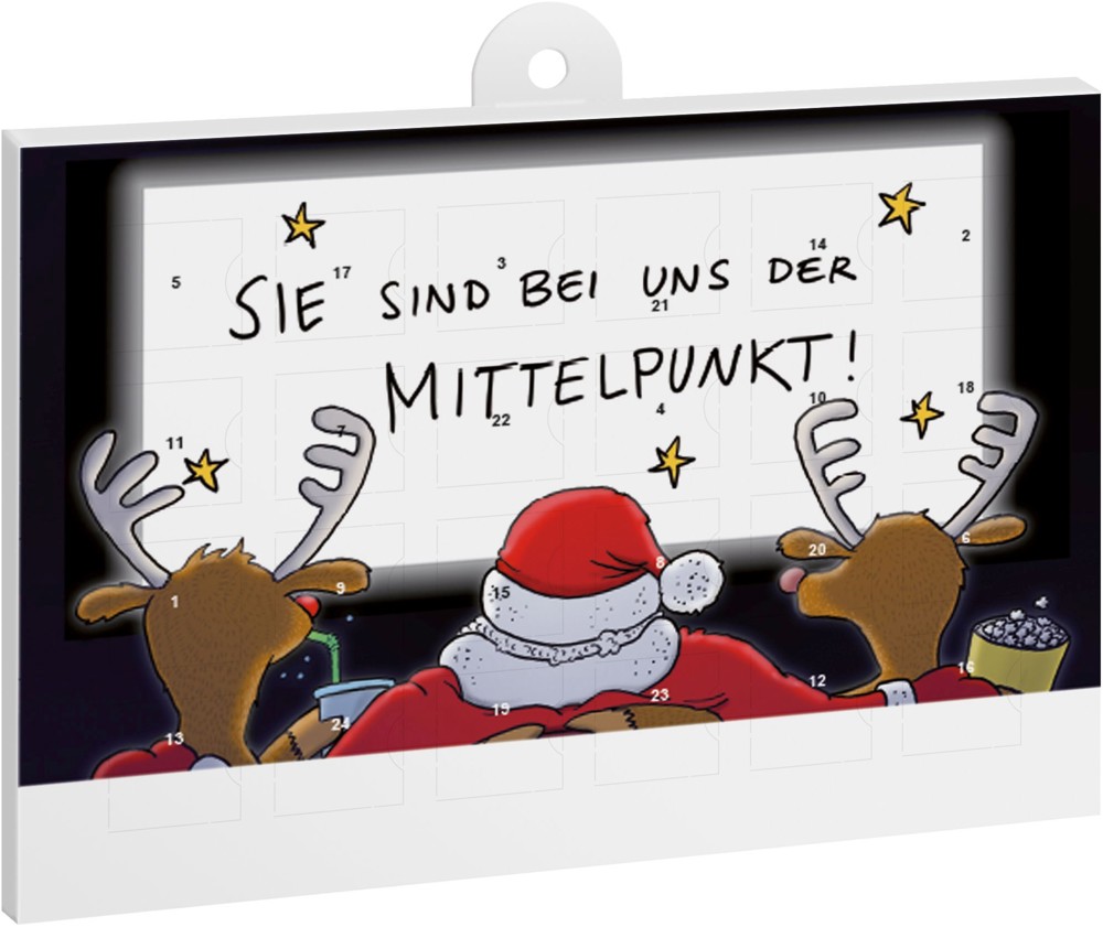 A5-Adventskalender – personalisierbares STANDARDMOTIV, Im Mittelpunkt