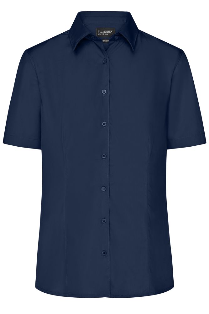 Ladies' Business Shirt Short-Sleeved - Navy (ca. Pantone 296C)