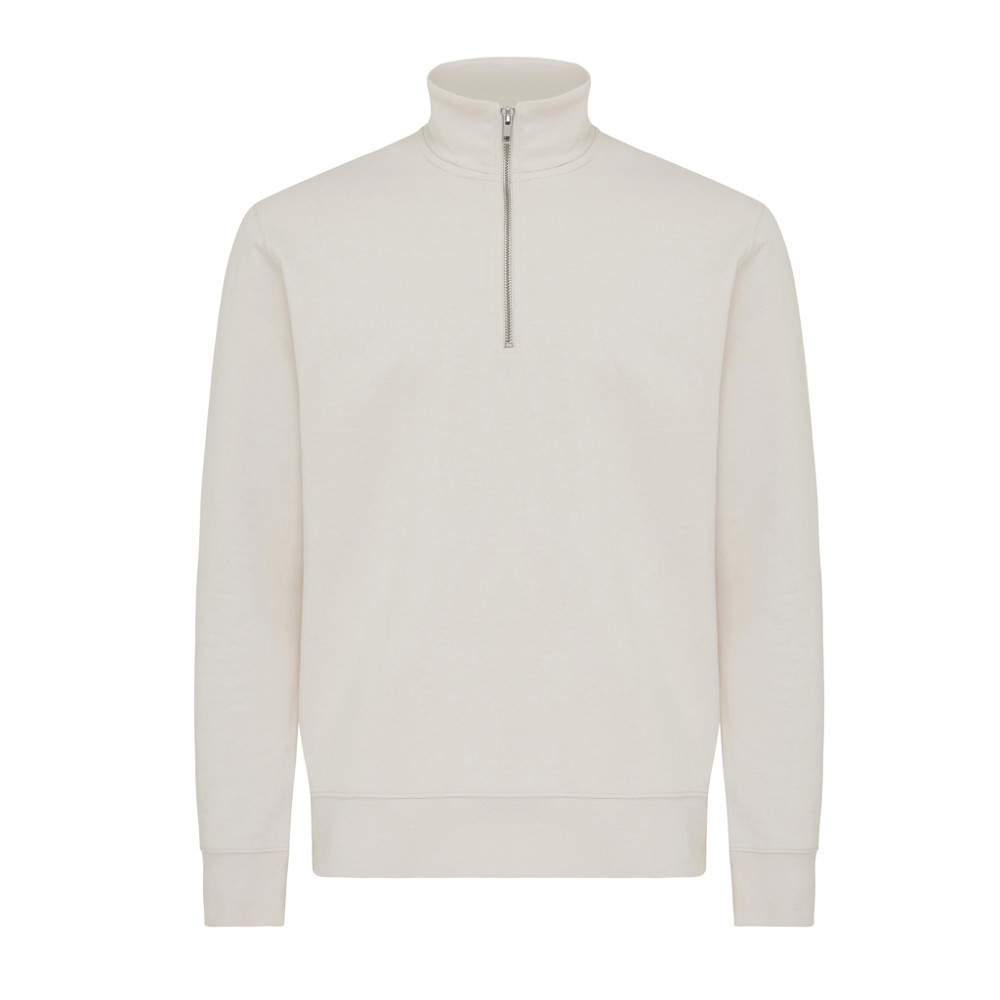 IQONIQ Elgon Quarter-Zip-Sweater aus rec. Baumwolle - ivory white (± PMS 12-2103 TCX)
